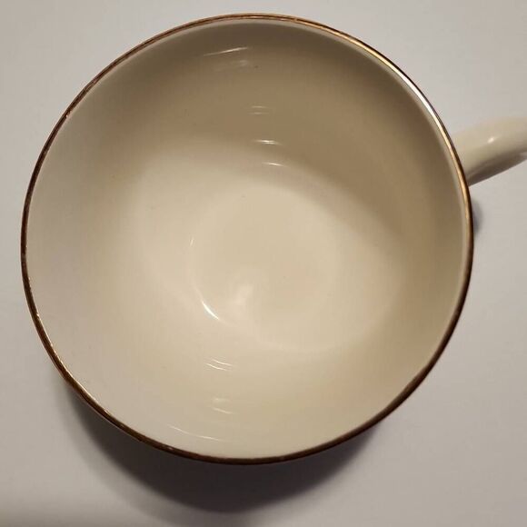 Homer Laughlin Golden Wheat Vintage 22k Set of 4 Tea Cups - Picture 3 of 15